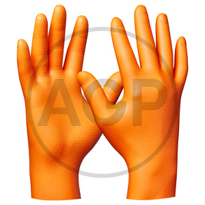 Jednorázové rukavice XL „Orange Nitril“ nepudrované se vzorkem, balení 50 ks