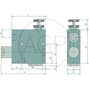 3-cestný regulační průtok ventilu DWST-T-06-RV