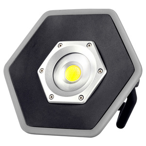 LED Aku lampa s technologií COB s dobíjecí Li-Ion baterií a s otočnou nohou pro podepření 