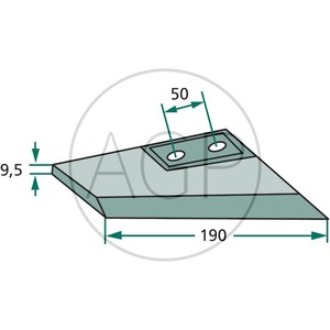 Křídlové ostří levé vhodné pro těžké kultivátory Frank, Köckerling, Rau, Vogel a Noot