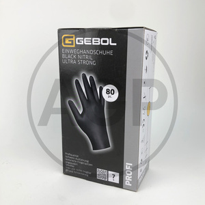 Jednorázové rukavice S „Black Nitril Ultra Strong“ nepudrované,  v balení 80 ks 
