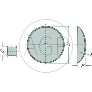 Hladký disk diskové brány k montáži na čtyřhrannou hřídel průměr D=660 mm, tloušťka S=6 mm